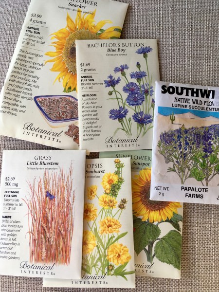 blues and yellows for front garden